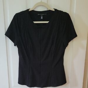 White House Black Market Black Blouse Elegant Top